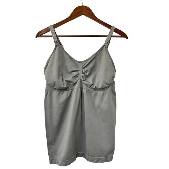 Kindred Bravely Maternity & Nursing Tank Top Size XXL Grey Built in Bra Comfy - Picture 1 of 7